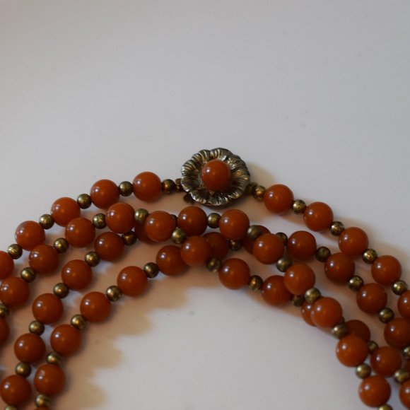 VTG 1930s Butterscotch Amber / Orange Bakelite Set - Picture 3 of 8